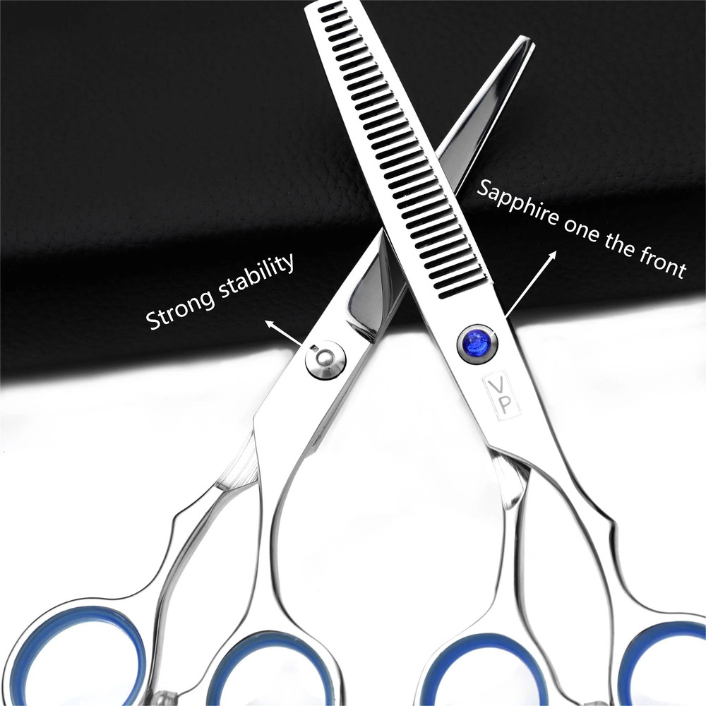 VP 6 Inch Stainless Steel Cutting And Thinning Scissors For Hair 4