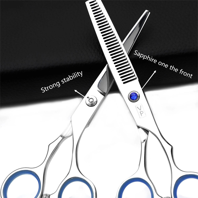 VP 6 Inch Stainless Steel Cutting And Thinning Scissors For Hair 4