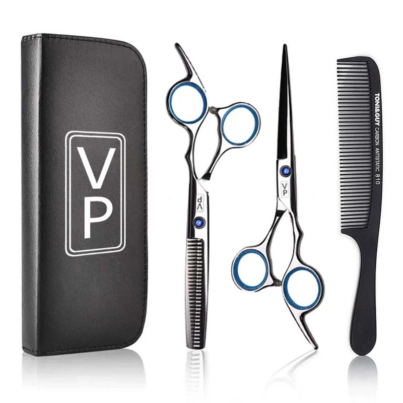VP 6 Inch Stainless Steel Cutting And Thinning Scissors For Hair 7
