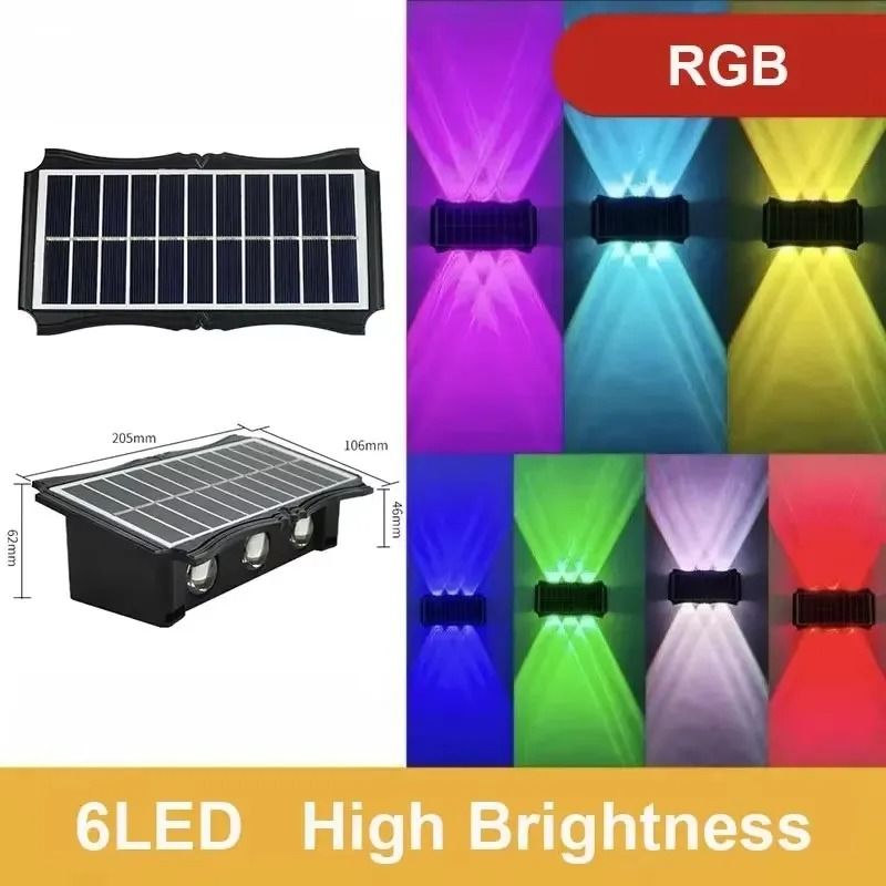 Solar LED Wall Lamp Waterproof Outdoor Lighting For Yard Balcony And Garden Decor 9