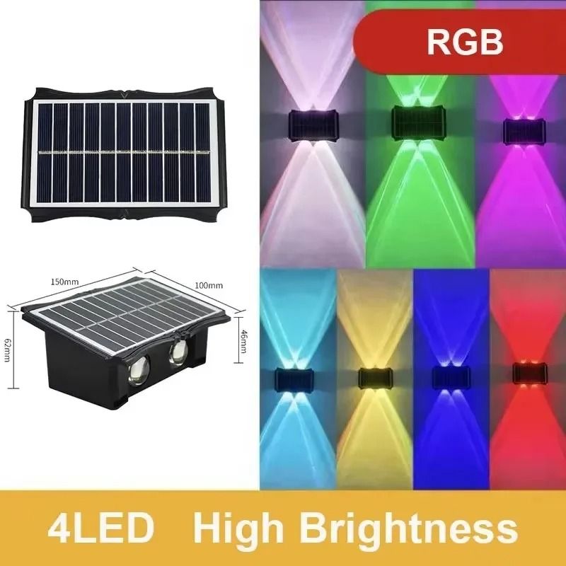 Solar LED Wall Lamp Waterproof Outdoor Lighting For Yard Balcony And Garden Decor 7