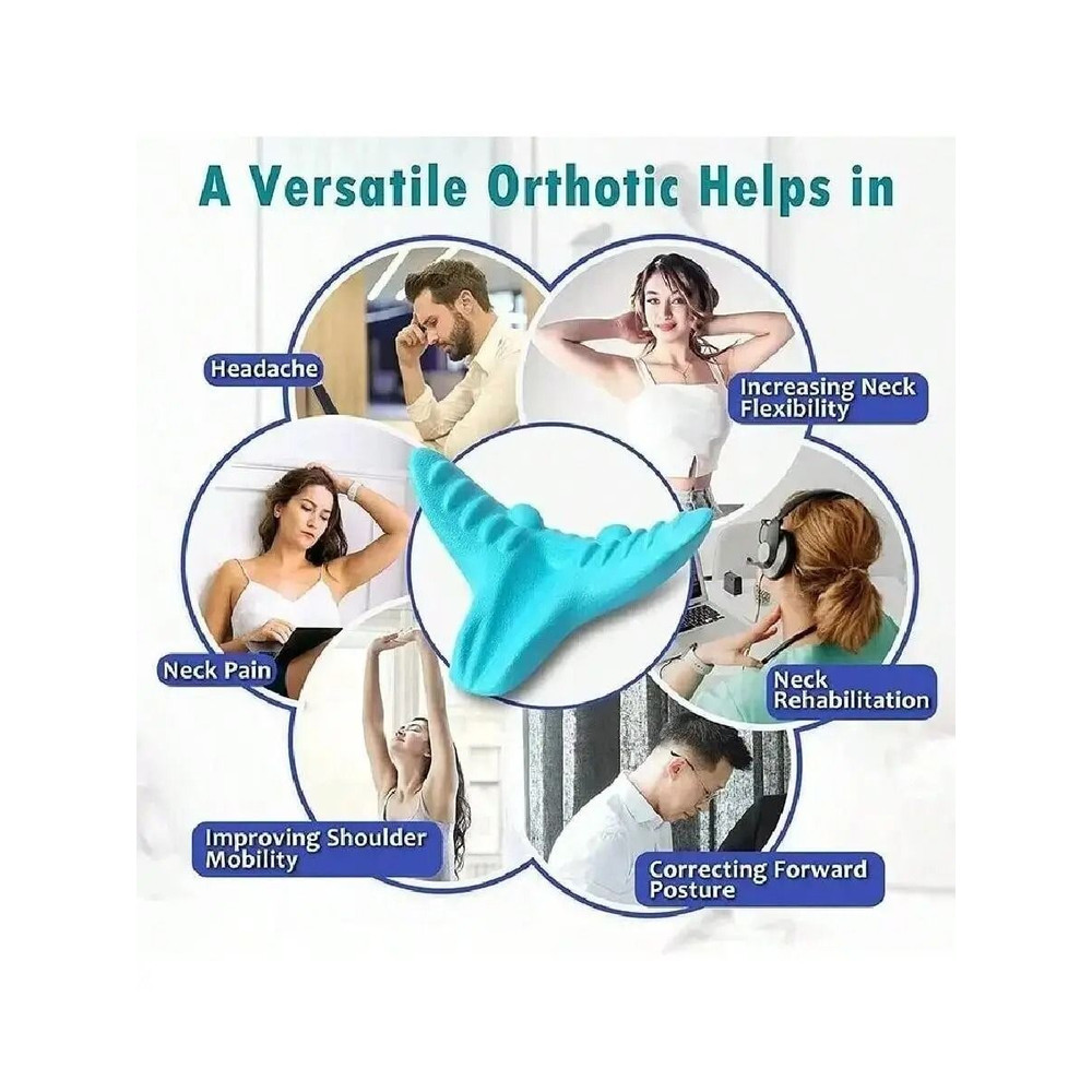 Cervical Traction Neck Relaxer Pillow For Spine Alignment And Muscle Relief 2