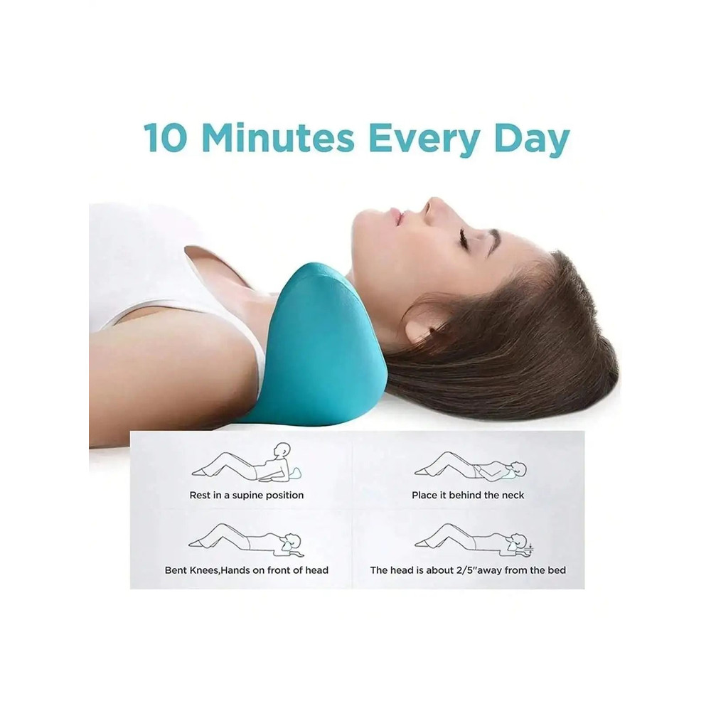 Cervical Traction Neck Relaxer Pillow For Spine Alignment And Muscle Relief 3