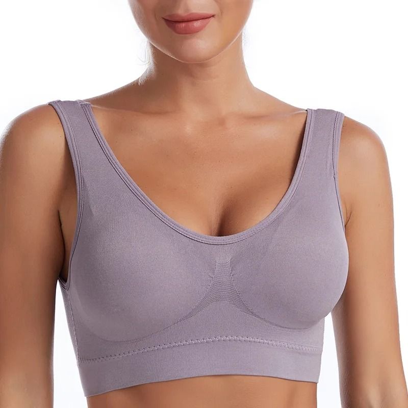 Women Plus Size Seamless Wire Free Bra With Padded Comfort Support 1