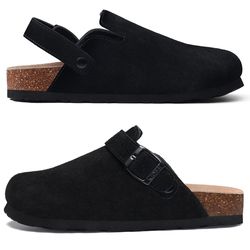 women clogs with arch support cork footbed adjustable strap unisex outdoor slip on