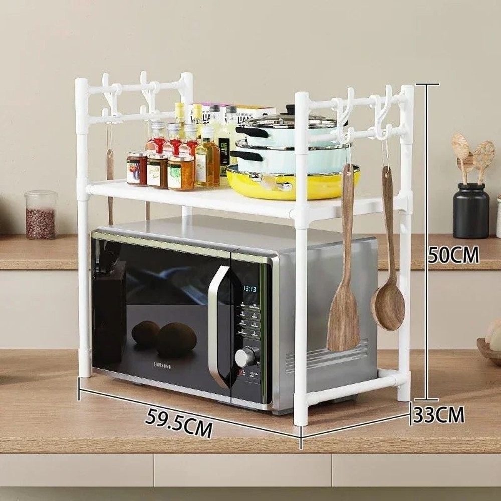 Multi Tier Kitchen Storage Rack Microwave Oven Shelf Countertop Organizer 6