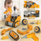 Kids Engineering Vehicle Electric Drill Tool Set For Boys Nut Building Gift 0