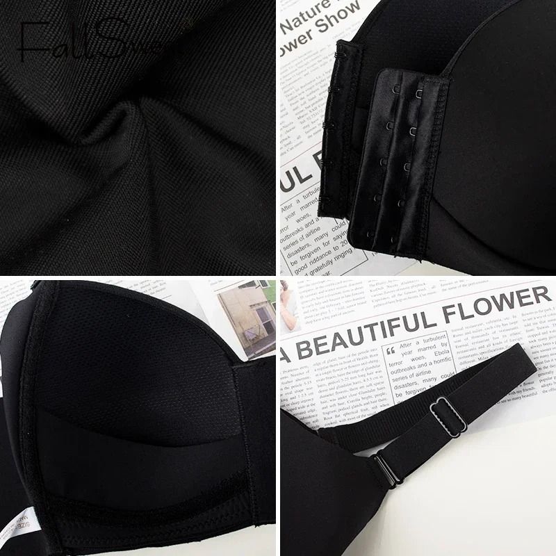 FallSweet Women Front Closure Plus Size Wireless Bralette Thin Cup Seamless Bra 4