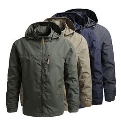 windbreaker men tactical jacket waterproof outdoor hooded military coat thin climbing outwear