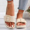 Women Platform Buckle Slip On Sandals Thick Sole Lightweight Beach Slippers 0