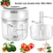 Electric Garlic Chopper USB Rechargeable Food Vegetable Meat Crusher Stainless Steel 300ML 15