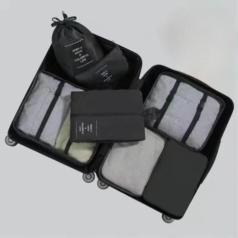 7 Piece Travel Bag Organizer Set Packing Cubes Suitcase Pouches 6