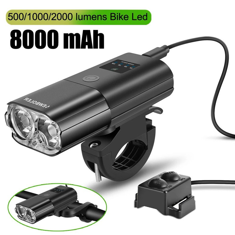 Bicycle Light 1000 Lumen 4000mAh USB Rechargeable Bike Headlight With Power Bank Function 0
