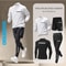 Men Summer Ice Silk Quick Dry Sportswear Four Piece Fitness Running Cycling Set 6