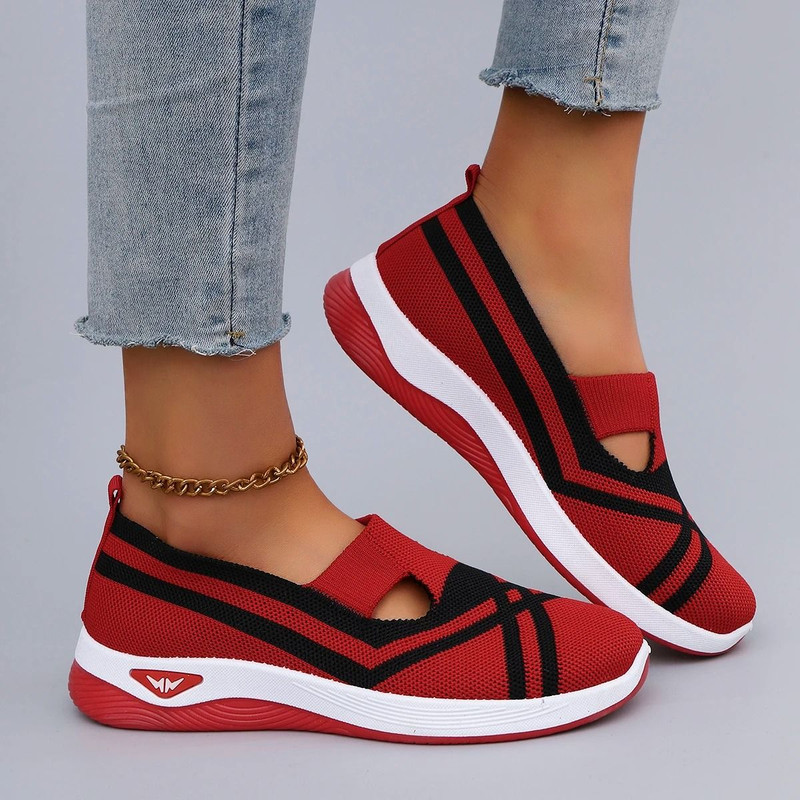 Women Casual Sports Shoes Comfortable Breathable Lightweight Soft Sole Flat Shoes 2