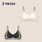 2Pcs Women Push Up Bras Seamless Comfortable Soft Breathable Wireless Lingerie Set 0
