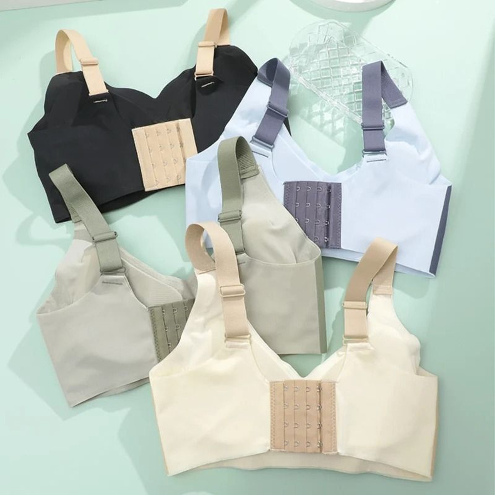 2Pcs Women Push Up Bras Seamless Comfortable Soft Breathable Wireless Lingerie Set 3