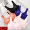 3 Pack Womens Ice Silk Seamless Push Up Bras Padded Sleep Bralettes 0
