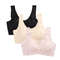 3 Pack Womens Ice Silk Seamless Push Up Bras Padded Sleep Bralettes 8