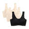 3 Pack Womens Ice Silk Seamless Push Up Bras Padded Sleep Bralettes 11