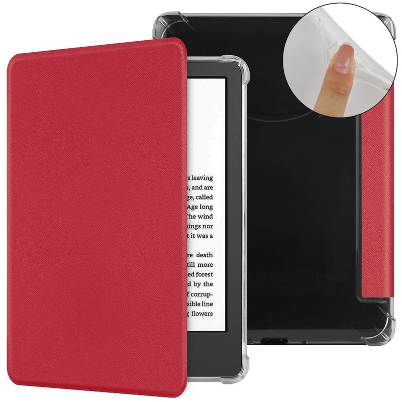 Kindle Basic 6 Inch Smart Case With PU Leather Front TPU Back Auto Wake Sleep Cover 6