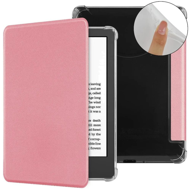 Kindle Basic 6 Inch Smart Case With PU Leather Front TPU Back Auto Wake Sleep Cover 8