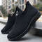 Mens Woven Knitted Running Shoes Lightweight Breathable Non Slip Casual Sports Sneakers 2
