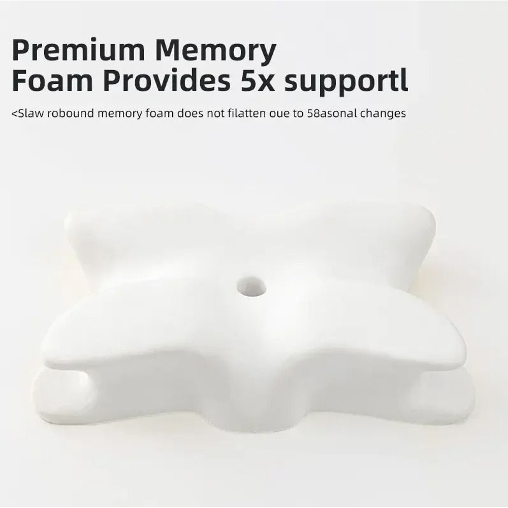 Butterfly Shape Memory Foam Pillow With Neck Support Orthopedic Cervical Health Care Cushion 3