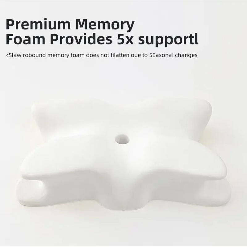 Butterfly Shape Memory Foam Pillow With Neck Support Orthopedic Cervical Health Care Cushion 3