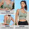 Solid Color Yoga Tight Sports Bras For Women Zipper Front Fitness Crop Top 3