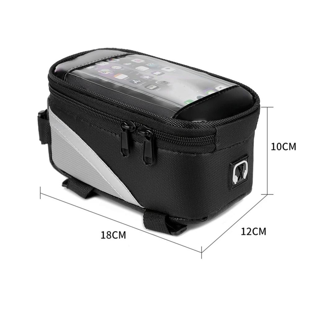 1L Bike Front Frame Bag Mobile Phone Case Holder Top Tube Waterproof 16