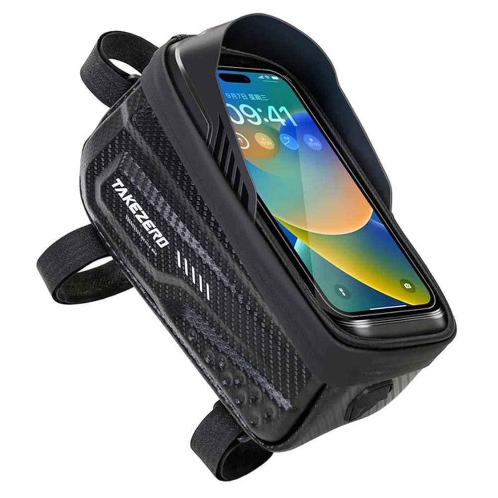 1L Bike Front Frame Bag Mobile Phone Case Holder Top Tube Waterproof 3