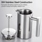 Stainless Steel Double Walled French Press Coffee Maker Pot 2
