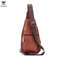 Bullcaptain Leather Large Capacity Chest Bag Men Shoulder USB Port Outdoor 1