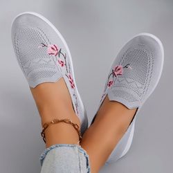 women summer breathable mesh flat casual sneakers lightweight walking shoes