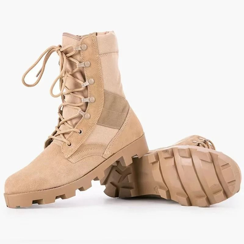 Mens Lace Up Waterproof Canvas Tactical Combat Desert Ankle Boots 12
