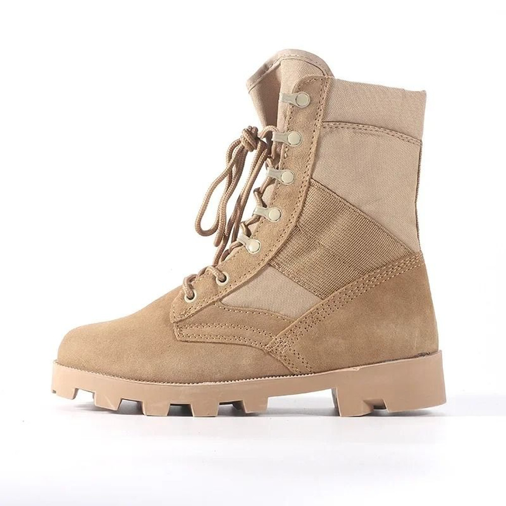 Mens Lace Up Waterproof Canvas Tactical Combat Desert Ankle Boots 13