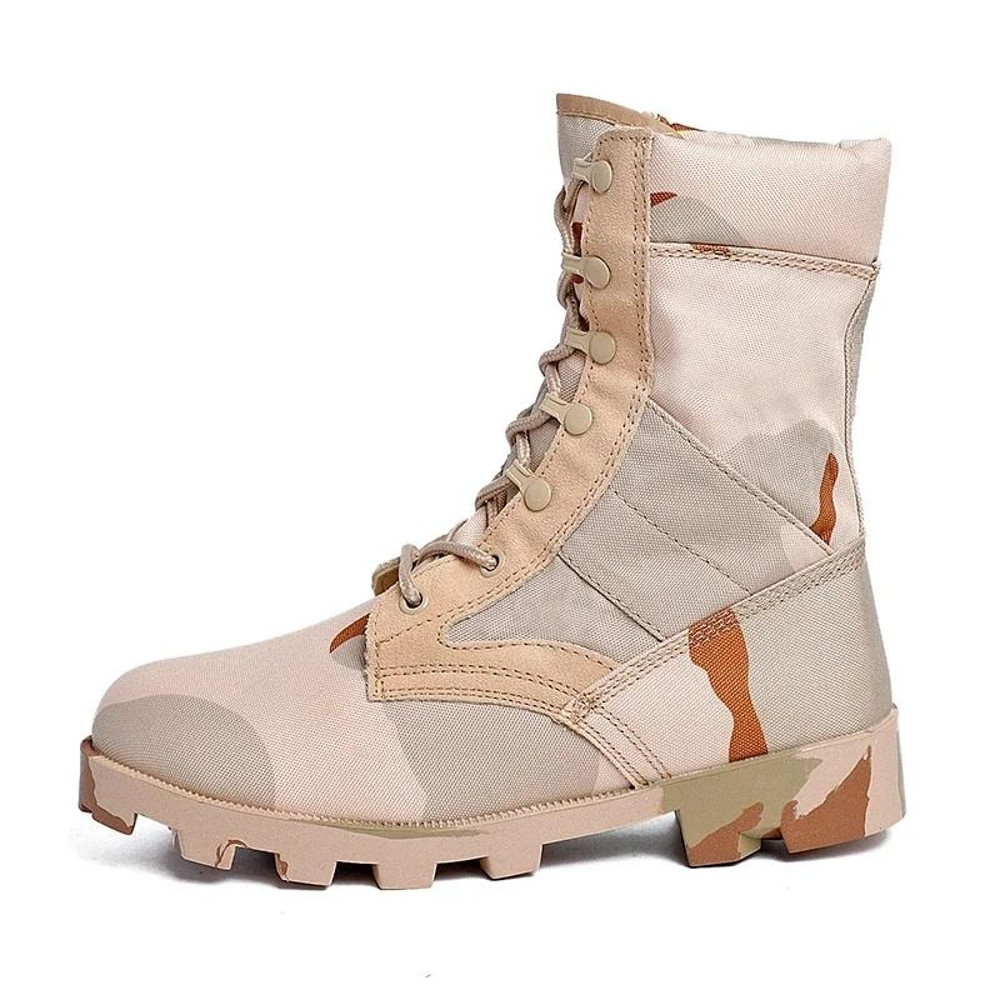 Mens Lace Up Waterproof Canvas Tactical Combat Desert Ankle Boots 20