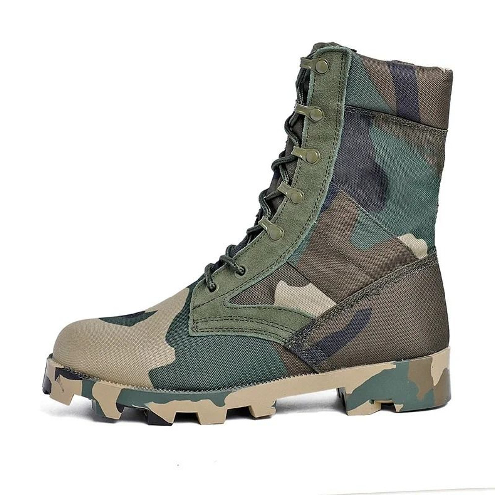 Mens Lace Up Waterproof Canvas Tactical Combat Desert Ankle Boots 21