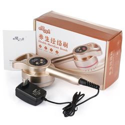 electric meridian brush body slimming heating massage device with microcurrent and guasha