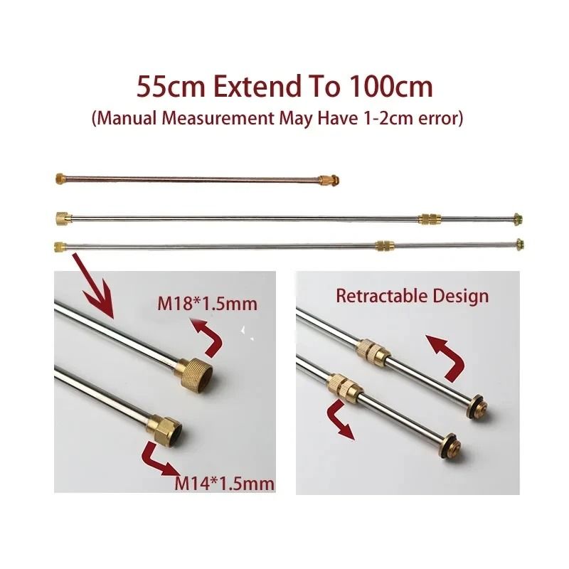 Stainless Steel Telescopic Spraying Rod With Copper Joint For Garden Sprayers 3