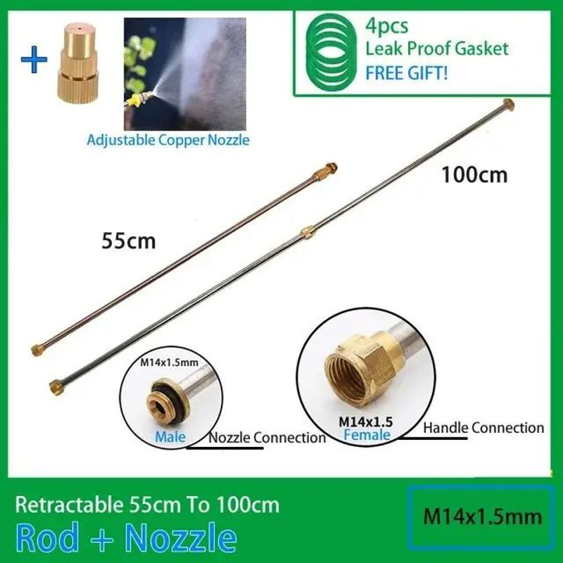 Stainless Steel Telescopic Spraying Rod With Copper Joint For Garden Sprayers 14