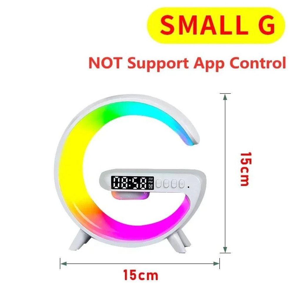 Multifunction Wireless Charger Stand Bluetooth Speaker FM RGB Night Light 8
