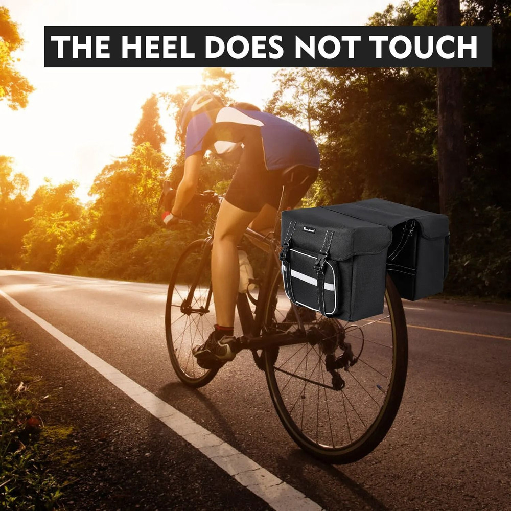 West Biking Bicycle Rear Seat Bag 25L Large Capacity Double Pannier 4