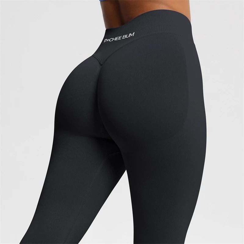 2025 Bum Shaping Leggings Seamless Low Waist Ribbed Gym Pants 11