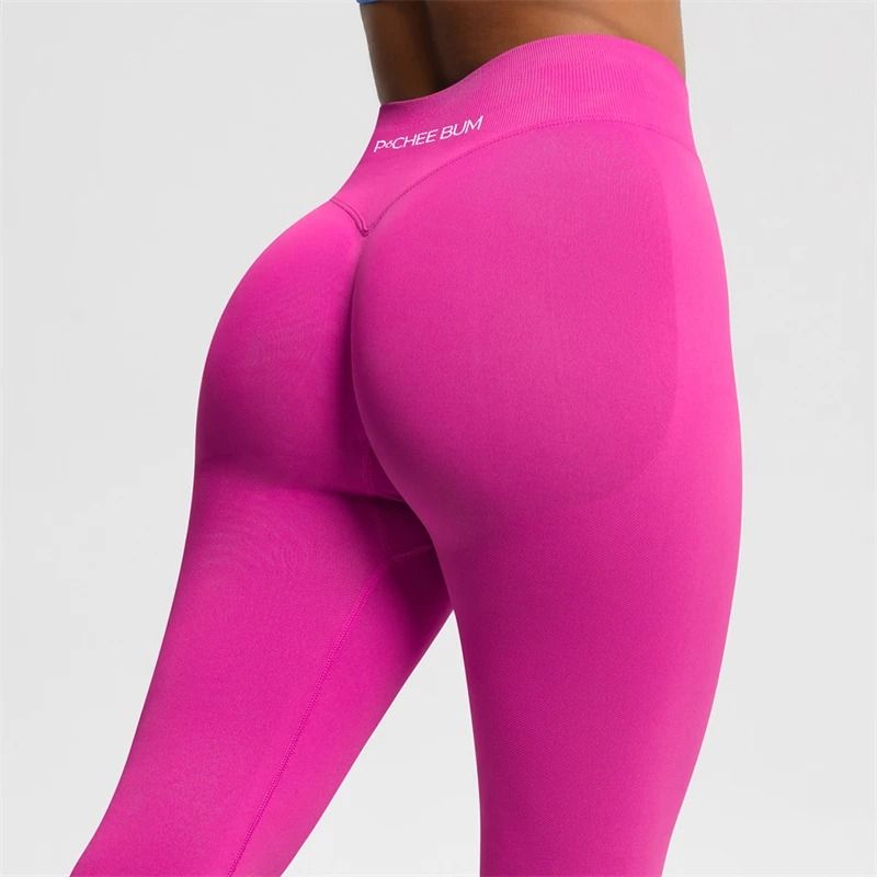 2025 Bum Shaping Leggings Seamless Low Waist Ribbed Gym Pants 13