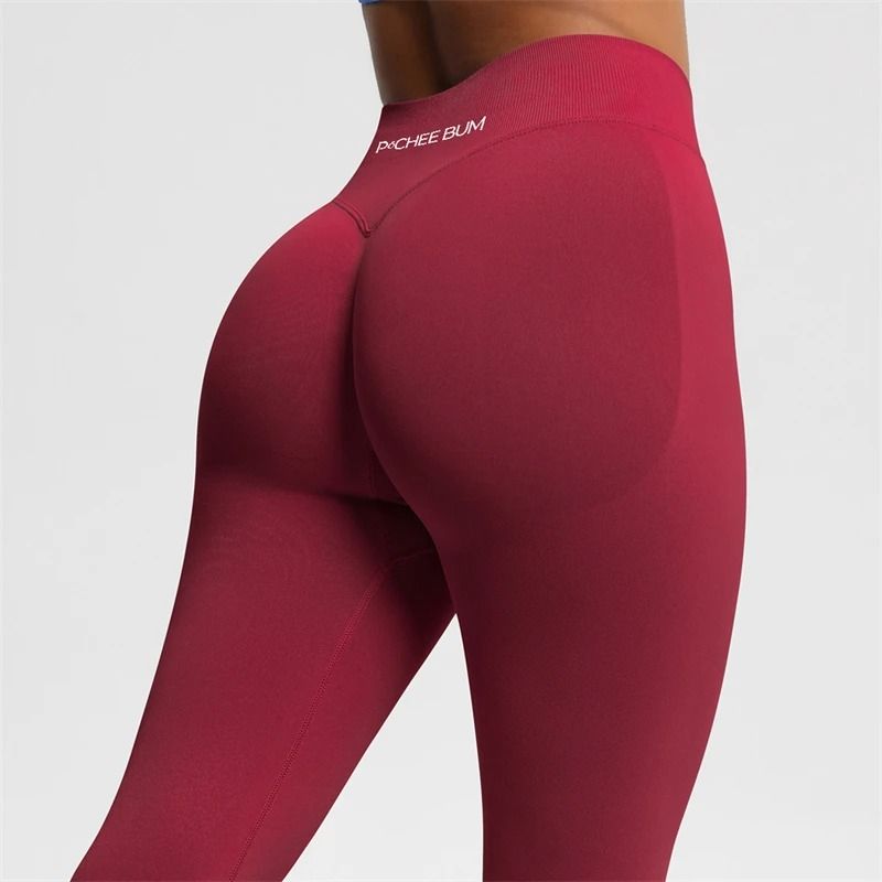 2025 Bum Shaping Leggings Seamless Low Waist Ribbed Gym Pants 14