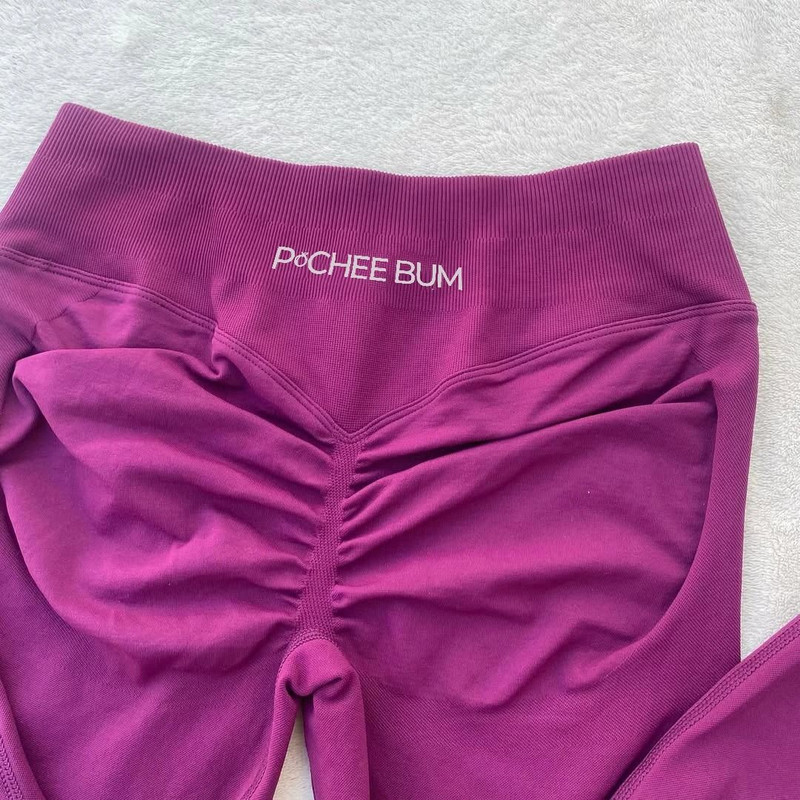 2025 Bum Shaping Leggings Seamless Low Waist Ribbed Gym Pants 1