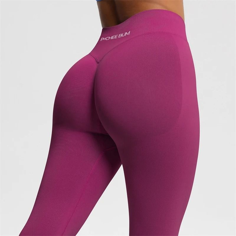 2025 Bum Shaping Leggings Seamless Low Waist Ribbed Gym Pants 2