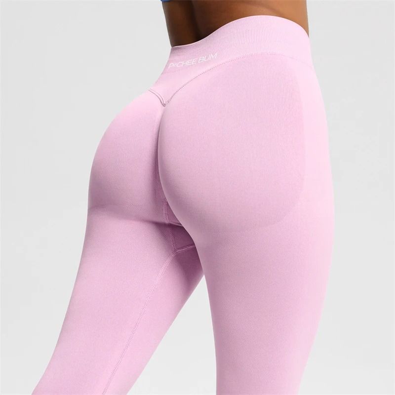 2025 Bum Shaping Leggings Seamless Low Waist Ribbed Gym Pants 3